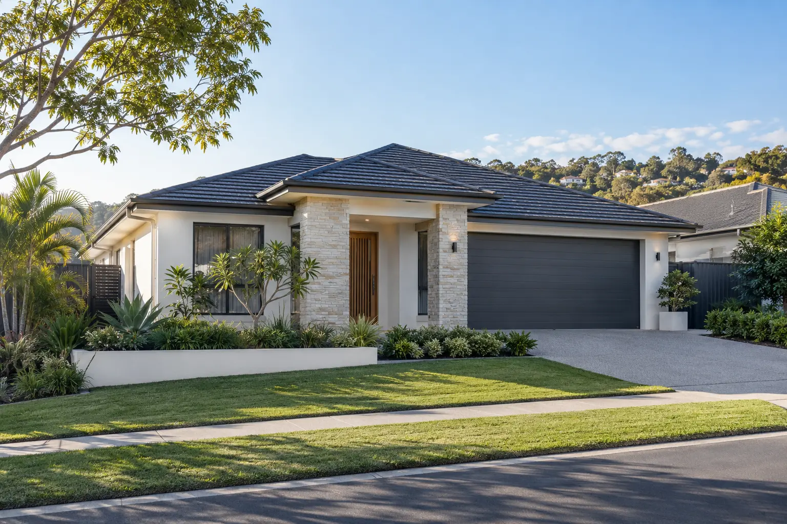 Representative contemporary Brisbane North house and land design